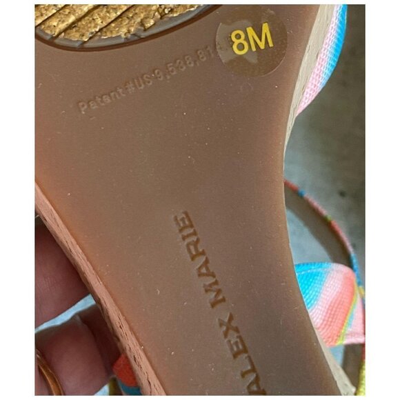 Alex Marie NWT Wedge Sandal Colorful Rainbow Platform Comfort Women's SZ 8M NEW - Picture 4 of 10